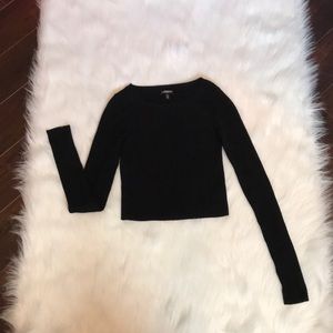 Black Crop Sweater Express